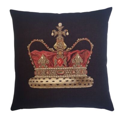 Crown Black Pillow Cover