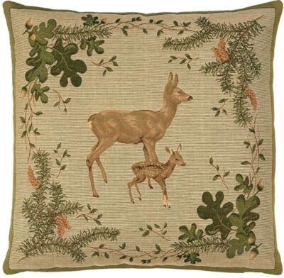 Deer & Fawn Pillow Cover