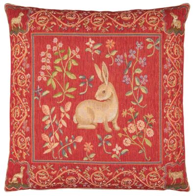 Medieval Rabbit Pillow Cover