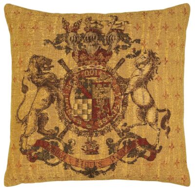 Armorial-Chenille Pillow Cover