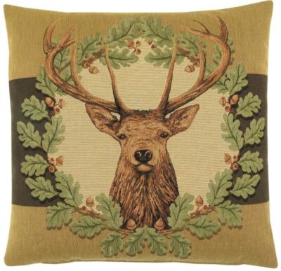 Stag & Oakleaves II Pillow Cover
