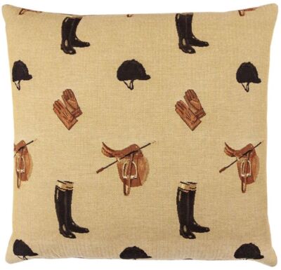 Equestrian Beige Pillow Cover