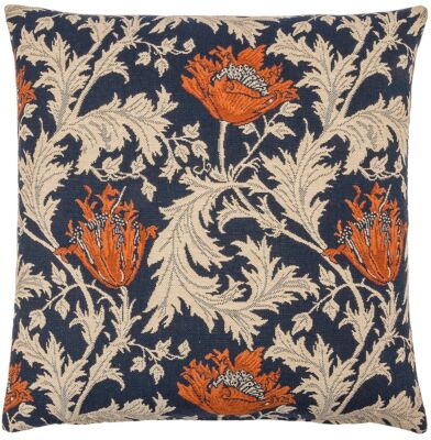 Morris - Anemone Blue Rust Pillow Cover