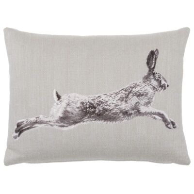 Hare Country Linen Oblong Pillow Cover