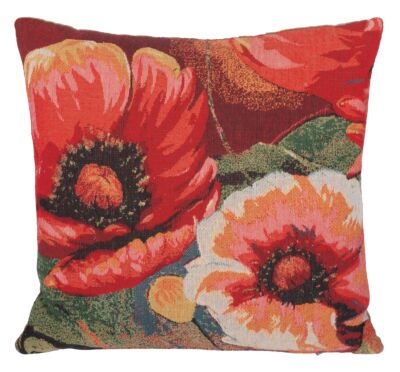 Red Poppy Pillow Cover