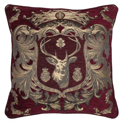 Regal Stag Red Pillow Cover