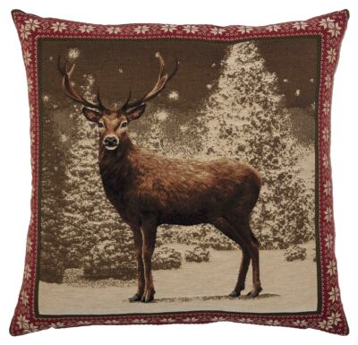 Winter Stag Pillow Cover