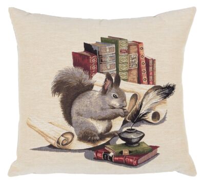 Library Squirrel Pillow Cover