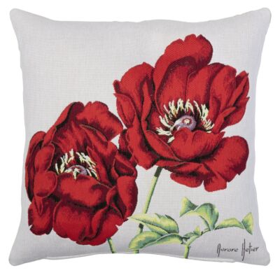 Poppies II by Hettier Pillow Cover