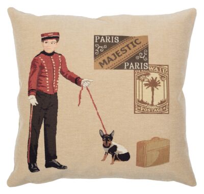 Paris Bellboy Pillow Cover