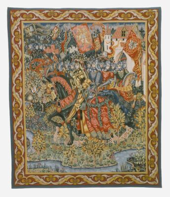 Arthur Rides from Camelot Tapestry