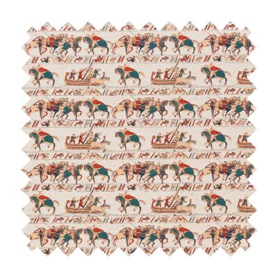 Bayeux Horses & Boatmen Tapestry Fabric