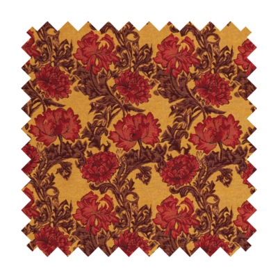 Chrysanthemums Gold Tapestry Fabric