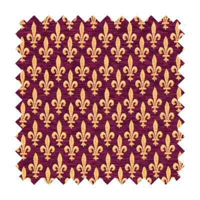 Fleur de Lys - Burgundy Tapestry Fabric