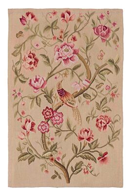 Bird & Rose Vine Handwoven Tapestry