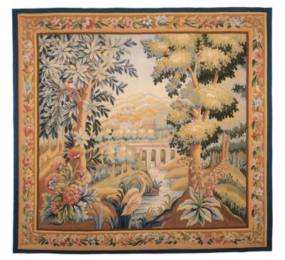 Verdure Aubusson Handwoven Tapestry