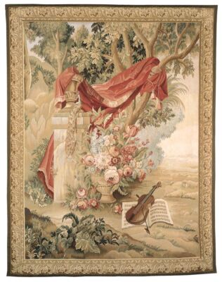 Bouquet au Violon Handwoven Tapestry
