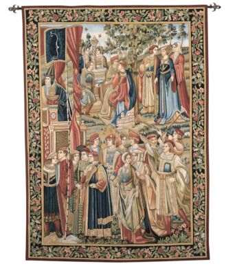 Medieval Trumpeters Handwoven Tapestry