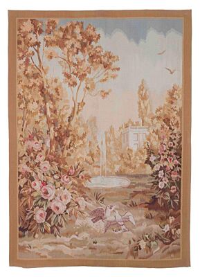 Doves & Fountain Handwoven Tapestry
