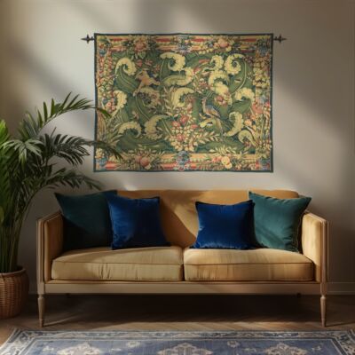 Verdure de Grammont Loom Woven Tapestry - 4'3" x 5'5" (130 x 165 cm) - Last Piece Remaining!