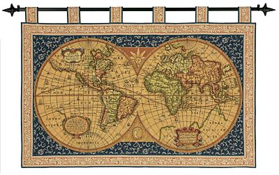 Map of the World (With Loops) Tapestry