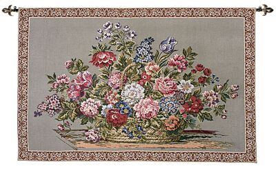 Floral Basket Light Tapestry - 3'2" x 4'10" (96 x 147 cm) - Requires Rod Size 4