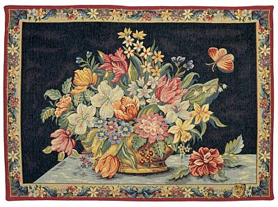 Flowerbasket - Blue Tapestry - 4'9" x 6'7" (145 x 200 cm) - Requires Rod Size 5