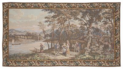 Evening by Lake Como Tapestry