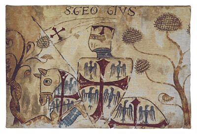 Templar Knight Tapestry - 2'5" x 3'2" - Last Piece Remaining