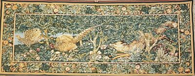 Fox & Pheasants Loom Woven Tapestry - 1'11" x 4'5" (58 x 134 cm) - Requires Rod Size 4