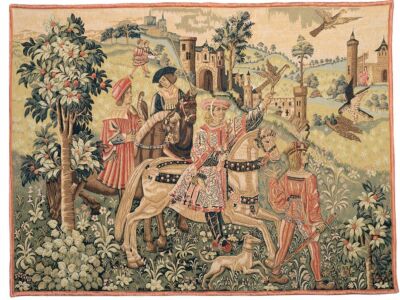 Depart de Chasse (Leaving for the Hunt) Tapestry