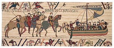 Bayeux - William Sails for England Tapestry