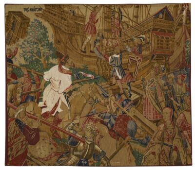 Battle & Embarkation SIlk-Screened Tapestry - 4'8" x 5'3" (142 x 160 cm)