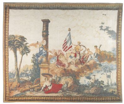 America Silkscreen Tapestry - 4′10″ × 5′10″ (148 × 178 cm) - Last Piece Remaining!