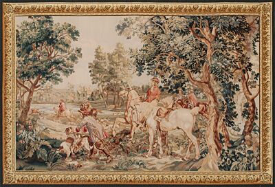 Noble Hunting Handwoven Tapestry