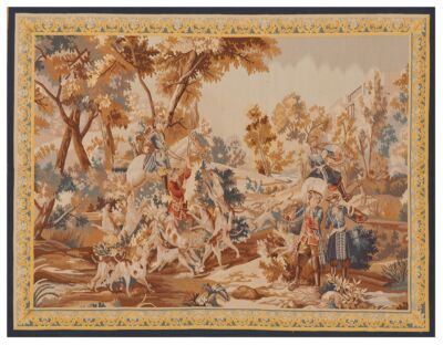 The Royal Foxhunt Handwoven Tapestry