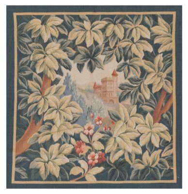 Castle in a Clearing Handwoven Tapestry