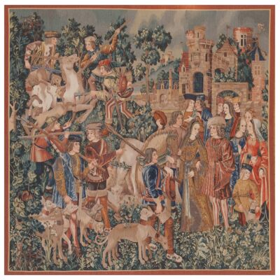 The Unicorn Hunt Handwoven Tapestry