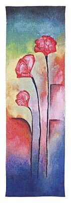 Poppies I Loom Woven Tapestry