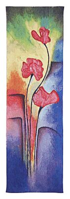 Poppies II Loom Woven Tapestry - Last Piece Remaining!