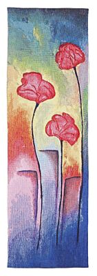 Poppies III Loom Woven Tapestry