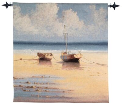 Tranquil Moorings Woven Art Tapestry