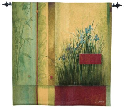 Iris Garden Woven Art Tapestry