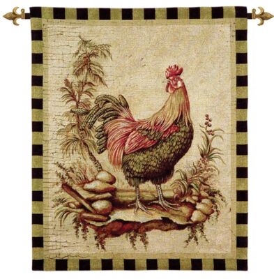 Cockerel I Woven Art Tapestry