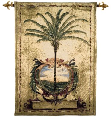 Sunset Palm Woven Art Tapestry