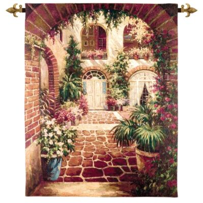 The Courtyard Woven Art Tapestry