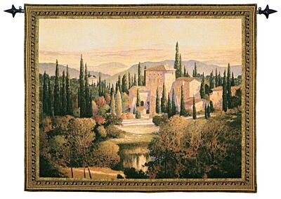 Evening in Tuscany Woven Art Tapestry