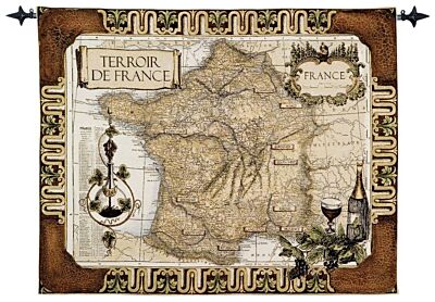 French Wine Country Woven Art Tapestry