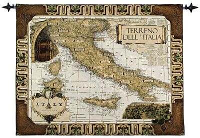 Italian Wine Country Woven Art Tapestry