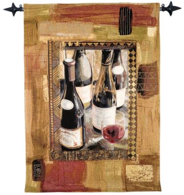 Wine Tasting I Woven Art Tapestry